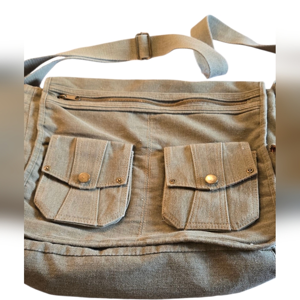 Messenger Bag Army Tan Color Unisex